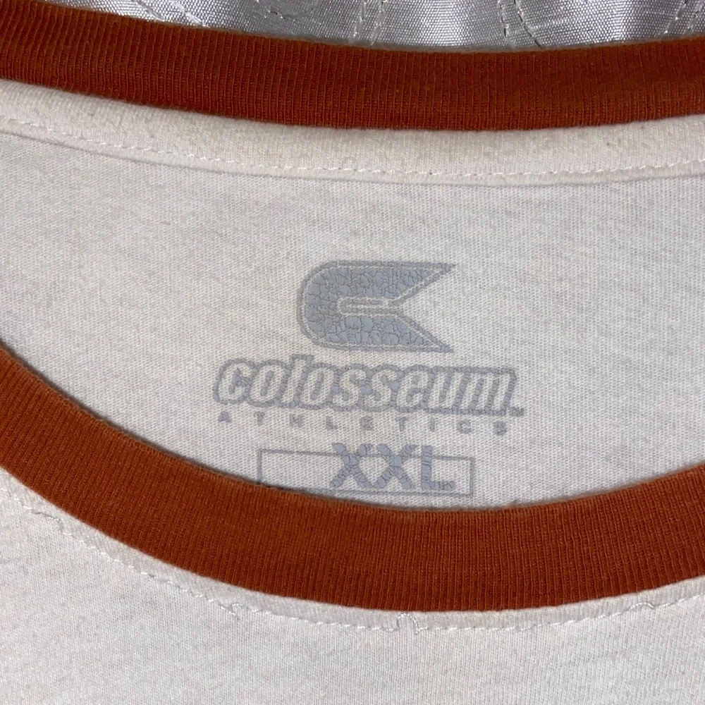 Colosseum UT Texas Longhorns White and Brown Shirt Adult Size XXL 🔥 YB4